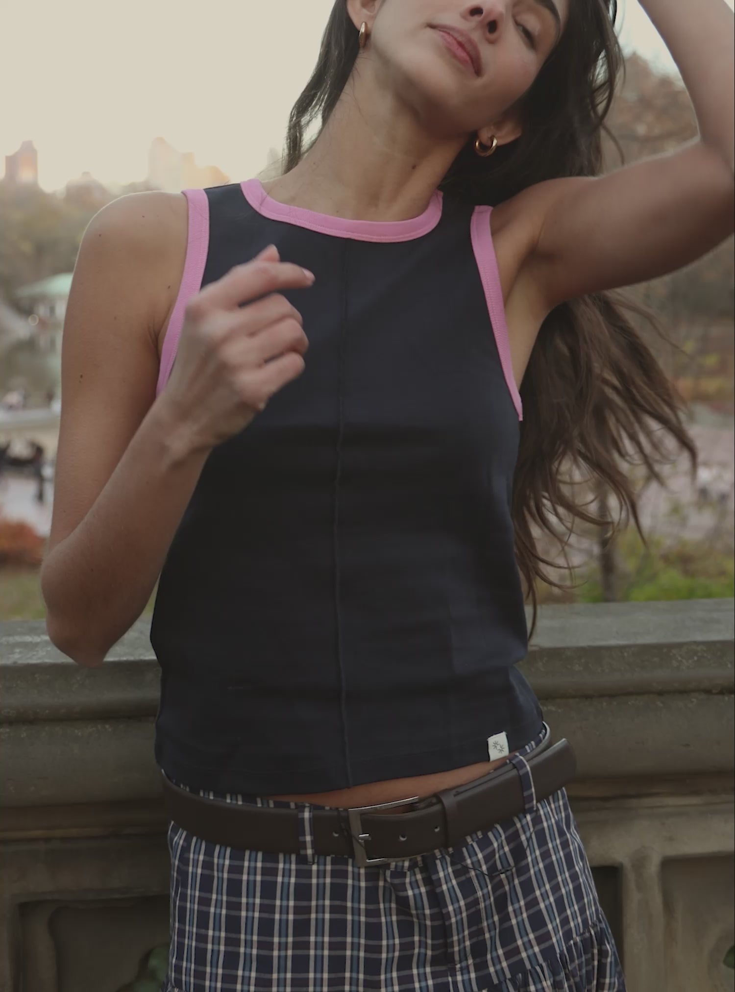 Contrast Binding Tank (Indigo)