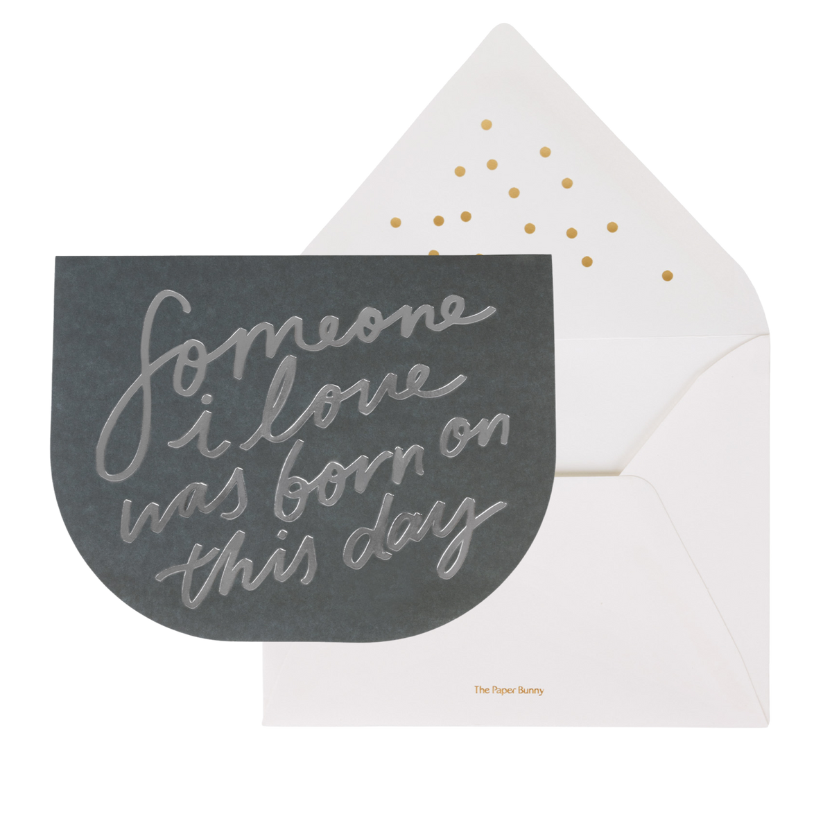 Someone i love birthday card black the paper bunny