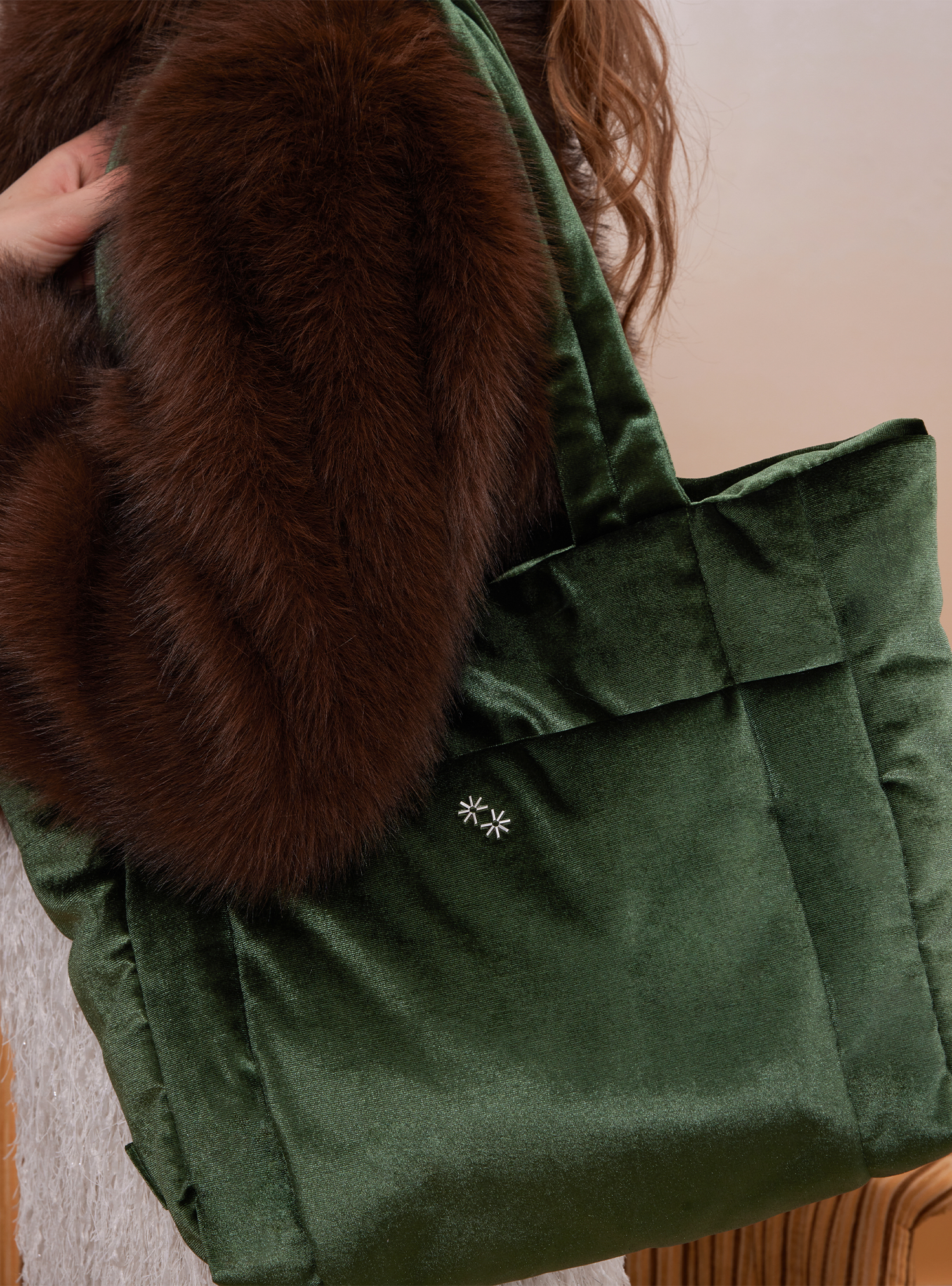 Puffer Shopper (Velvet Emerald)