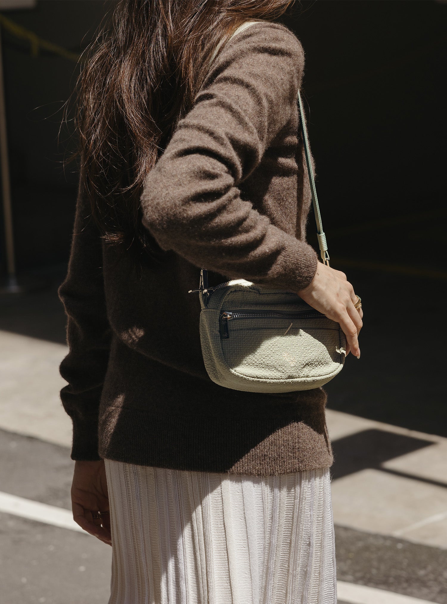Mini Cruise Crossbody (Seersucker Bean)